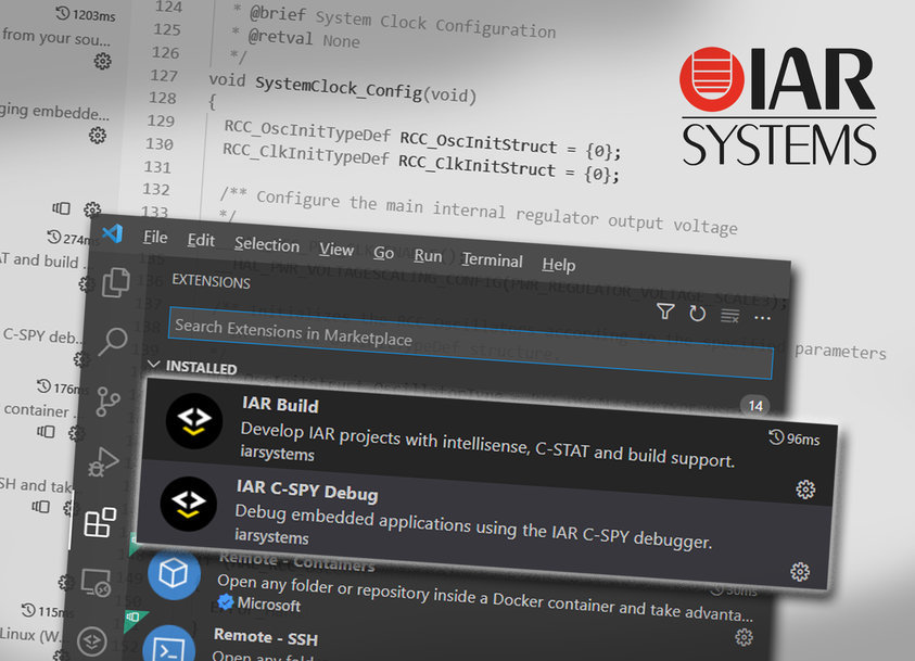 IAR Systems bringt Update der IAR Build und IAR C-SPY Debug Extensions für Visual Studio Code